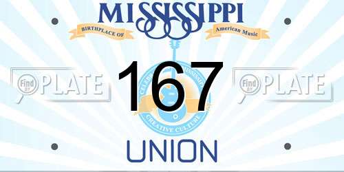 167 Mississippi License Plate