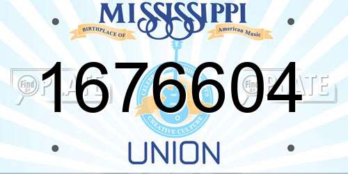 1676604 Mississippi License Plate
