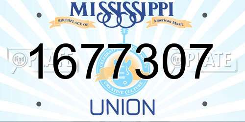 1677307 Mississippi License Plate