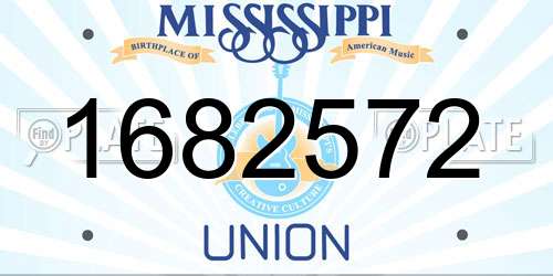 1682572 Mississippi License Plate