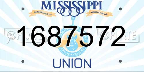 1687572 Mississippi License Plate