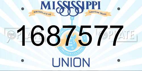 1687577 Mississippi License Plate