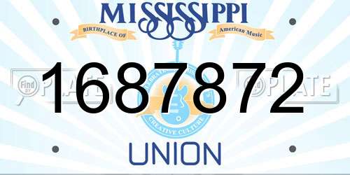 1687872 Mississippi License Plate