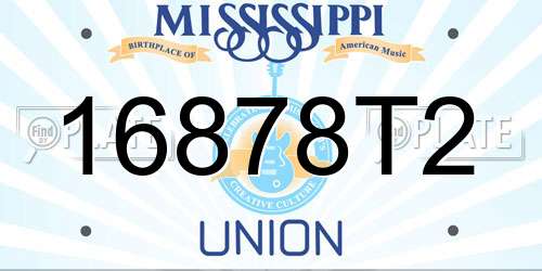 16878T2 Mississippi License Plate