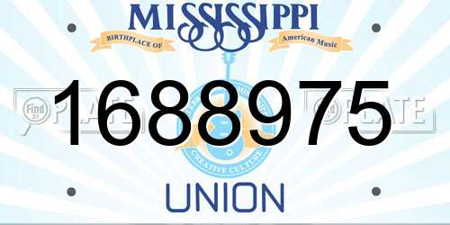 1688975 Mississippi License Plate
