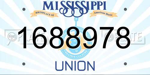 1688978 Mississippi License Plate