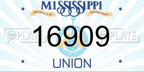 16909 Mississippi License Plate