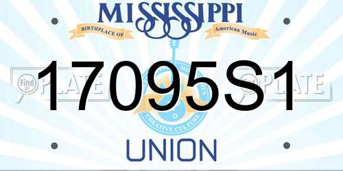 17095S1 Mississippi License Plate