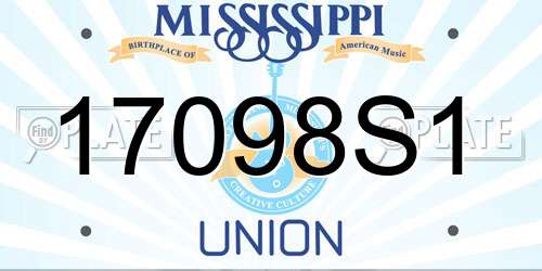 17098S1 Mississippi License Plate