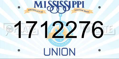 1712276 Mississippi License Plate