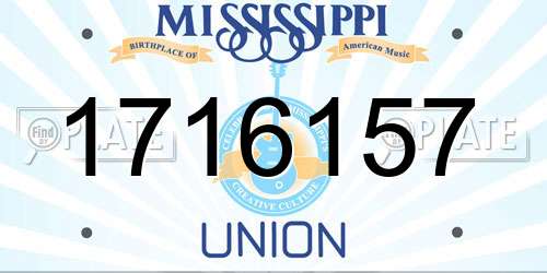 1716157 Mississippi License Plate