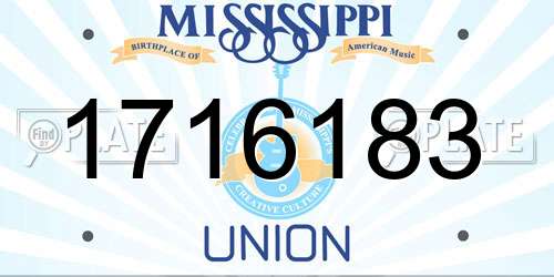 1716183 Mississippi License Plate