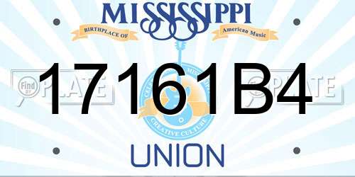 17161B4 Mississippi License Plate