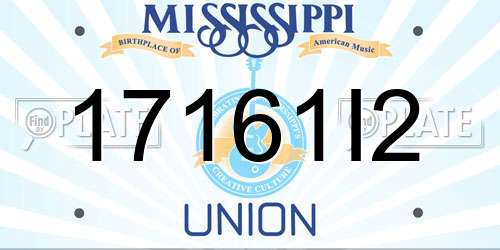 17161I2 Mississippi License Plate