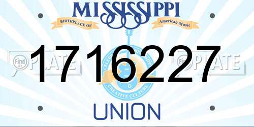 1716227 Mississippi License Plate