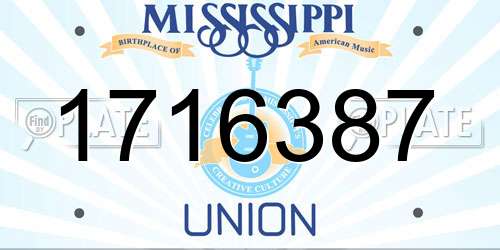 1716387 Mississippi License Plate