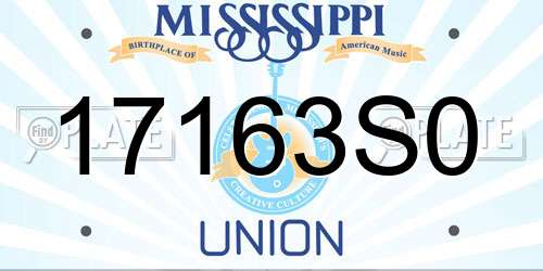 17163S0 Mississippi License Plate