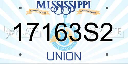 17163S2 Mississippi License Plate