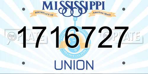 1716727 Mississippi License Plate
