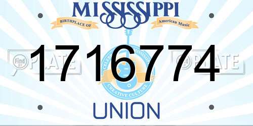 1716774 Mississippi License Plate