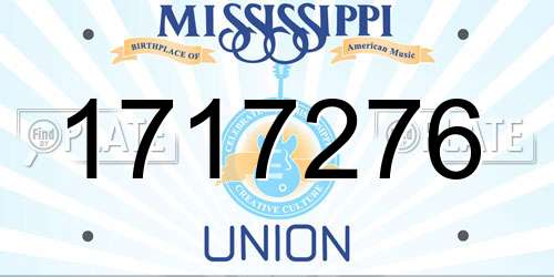 1717276 Mississippi License Plate