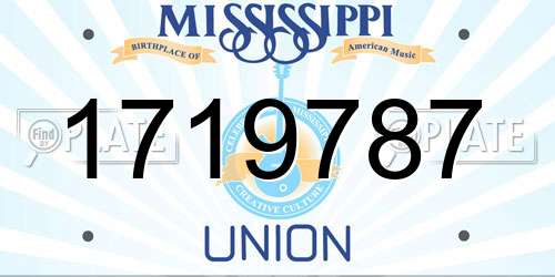 1719787 Mississippi License Plate