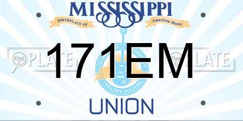 171EM Mississippi License Plate