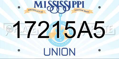 17215A5 Mississippi License Plate