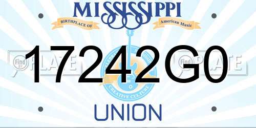 17242G0 Mississippi License Plate