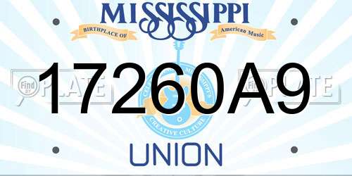 17260A9 Mississippi License Plate