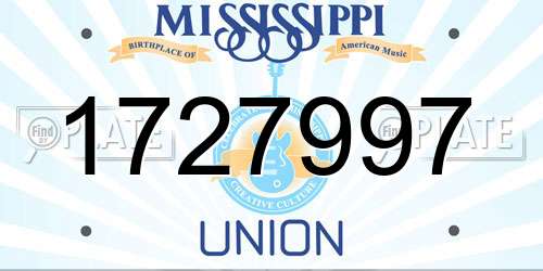 1727997 Mississippi License Plate
