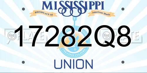17282Q8 Mississippi License Plate