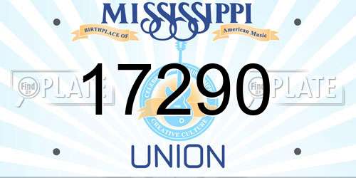 17290 Mississippi License Plate