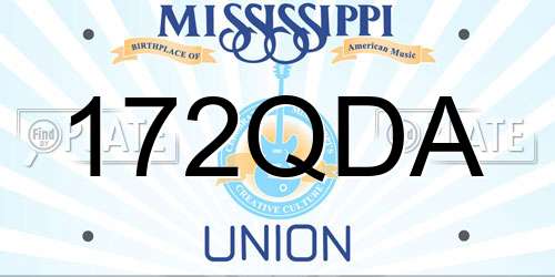 172QDA Mississippi License Plate