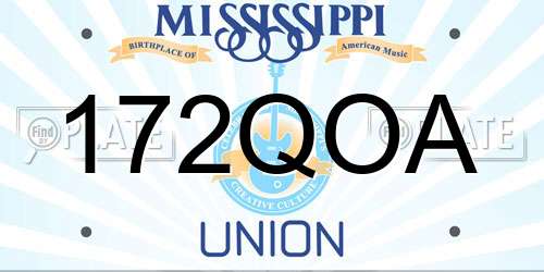 172QOA Mississippi License Plate