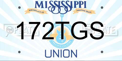 172TGS Mississippi License Plate