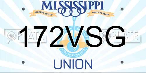 172VSG Mississippi License Plate