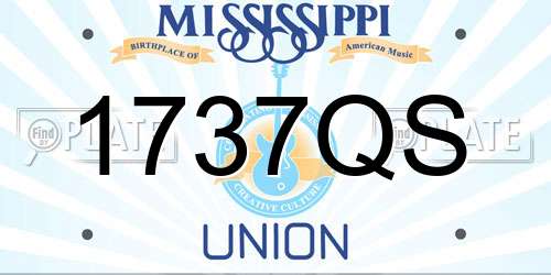 1737QS Mississippi License Plate