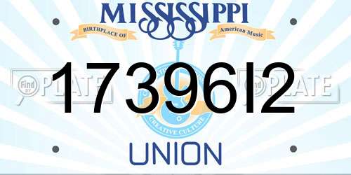 17396I2 Mississippi License Plate