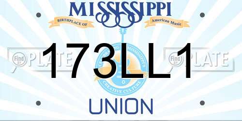 173LL1 Mississippi License Plate