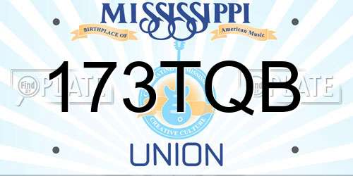 173TQB Mississippi License Plate