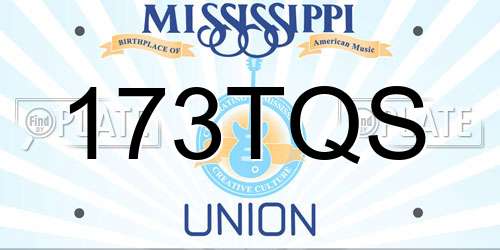 173TQS Mississippi License Plate