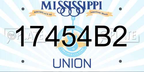 17454B2 Mississippi License Plate