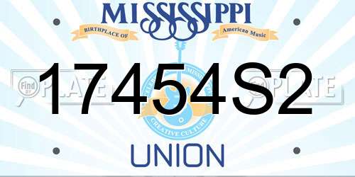 17454S2 Mississippi License Plate