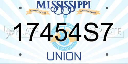 17454S7 Mississippi License Plate