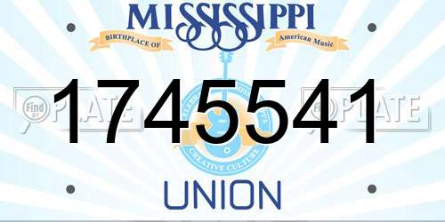 1745541 Mississippi License Plate