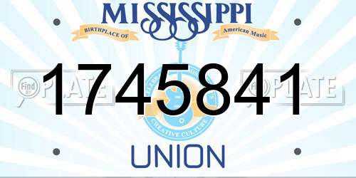 1745841 Mississippi License Plate