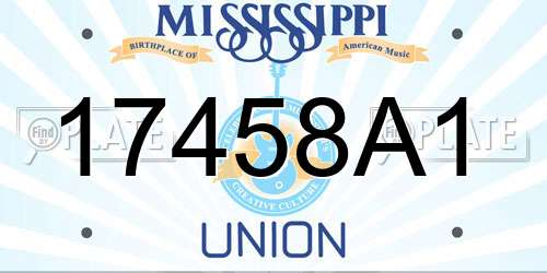 17458A1 Mississippi License Plate