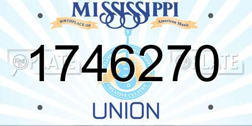 1746270 Mississippi License Plate