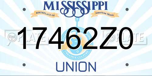 17462Z0 Mississippi License Plate